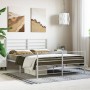 Estructura cama metal con cabecero y estribo blanco 135x190 cm de vidaXL, Camas y somieres - Ref: Foro24-352385, Precio: 89,0...