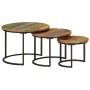 Mesas apilables 3 piezas madera maciza reciclada de vidaXL, Mesas de centro - Ref: Foro24-353902, Precio: 100,59 €, Descuento: %