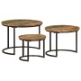 Mesas apilables 3 piezas madera maciza reciclada de vidaXL, Mesas de centro - Ref: Foro24-353902, Precio: 100,59 €, Descuento: %