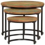 Mesas apilables 3 piezas madera maciza reciclada de vidaXL, Mesas de centro - Ref: Foro24-353902, Precio: 100,59 €, Descuento: %