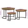Stapeltische 3 Stück massives Recyclingholz von vidaXL, Couchtisch - Ref: Foro24-353902, Preis: 99,00 €, Rabatt: %