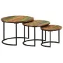 Stapeltische 3 Stück massives Recyclingholz von vidaXL, Couchtisch - Ref: Foro24-353902, Preis: 99,00 €, Rabatt: %