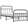 Estructura de cama con cabecero y estribo metal negro 100x190cm de vidaXL, Camas y somieres - Ref: Foro24-352590, Precio: 99,...