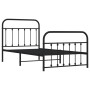 Estructura de cama con cabecero y estribo metal negro 100x190cm de vidaXL, Camas y somieres - Ref: Foro24-352590, Precio: 99,...