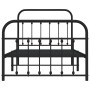 Estructura de cama con cabecero y estribo metal negro 100x190cm de vidaXL, Camas y somieres - Ref: Foro24-352590, Precio: 99,...