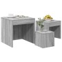 Mesas apilables 3 pzas madera contrachapada color gris Sonoma en Mesas auxiliares | Comprar online en Foru.es