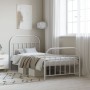 Estructura cama metal cabecero y estribo blanca 100x190 cm de vidaXL, Camas y somieres - Ref: Foro24-353696, Precio: 82,01 €,...