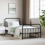 Estructura de cama con cabecero y estribo metal negro 107x203cm de vidaXL, Camas y somieres - Ref: Foro24-352592, Precio: 94,...