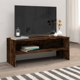 Mueble de TV madera contrachapada roble ahumado 100x40x40 cm en Muebles TV | Comprar online en Foru.es