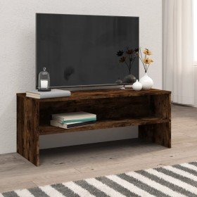 Mueble de TV madera contrachapada roble ahumado 100x40x40 cm en Muebles TV | Comprar online en Foru.es