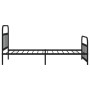 Estructura de cama con cabecero y estribo metal negro 107x203cm de vidaXL, Camas y somieres - Ref: Foro24-352592, Precio: 94,...