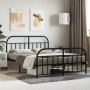 Estructura de cama cabecero y estribo metal negro 140x200 cm de vidaXL, Camas y somieres - Ref: Foro24-353654, Precio: 128,07...