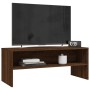 Mueble de TV madera contrachapada roble marrón 100x40x40 cm en Muebles TV | Comprar online en Foru.es