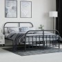 Estructura de cama cabecero y estribo metal negro 140x200 cm de vidaXL, Camas y somieres - Ref: Foro24-353654, Precio: 128,07...