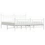Estructura cama metal con cabecero y estribo blanco 200x200 cm de vidaXL, Camas y somieres - Ref: Foro24-353611, Precio: 149,...