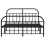 Estructura de cama cabecero y estribo metal negro 140x200 cm de vidaXL, Camas y somieres - Ref: Foro24-353654, Precio: 128,07...