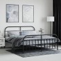 Estructura de cama cabecero y estribo metal negro 160x200 cm de vidaXL, Camas y somieres - Ref: Foro24-353656, Precio: 168,21...