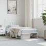 Estructura de cama de metal con cabecero blanco 90x190 cm de vidaXL, Camas y somieres - Ref: Foro24-353578, Precio: 62,39 €, ...