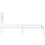 Estructura de cama de metal con cabecero blanco 90x190 cm de vidaXL, Camas y somieres - Ref: Foro24-353578, Precio: 62,39 €, ...