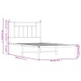 Estructura de cama de metal con cabecero blanco 90x190 cm de vidaXL, Camas y somieres - Ref: Foro24-353578, Precio: 62,39 €, ...