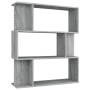 Estantería/Biombo madera contrachapada gris Sonoma 80x24x96 cm en Librerías y estanterías | Comprar online en Foru.es