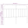 Cabecero de metal negro 150 cm de vidaXL, Cabeceros y pies de cama - Ref: Foro24-352612, Precio: 53,12 €, Descuento: %