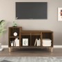 Mueble para TV madera contrachapada marrón roble 100x35x55 cm de vidaXL, Muebles TV - Ref: Foro24-821179, Precio: 56,29 €, De...