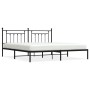 Estructura de cama con cabecero metal negro 200x200 cm de vidaXL, Camas y somieres - Ref: Foro24-353544, Precio: 132,69 €, De...