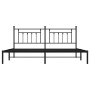 Estructura de cama con cabecero metal negro 200x200 cm de vidaXL, Camas y somieres - Ref: Foro24-353544, Precio: 132,69 €, De...