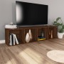 Estantería/mueble TV contrachapada marrón roble 36x30x143 cm en Librerías y estanterías | Comprar online en Foru.es