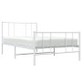 Estructura cama metal cabecero y estribo blanca 100x190 cm de vidaXL, Camas y somieres - Ref: Foro24-352541, Precio: 70,02 €,...