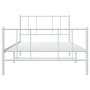 Estructura cama metal cabecero y estribo blanca 100x190 cm de vidaXL, Camas y somieres - Ref: Foro24-352541, Precio: 70,02 €,...