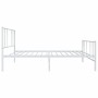 Estructura cama metal cabecero y estribo blanca 100x190 cm de vidaXL, Camas y somieres - Ref: Foro24-352541, Precio: 70,02 €,...