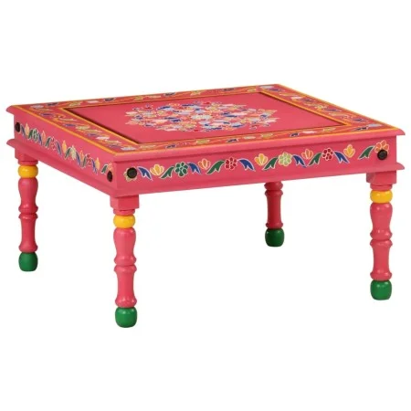 Mesa de centro madera maciza de mango rosa pintada a mano de vidaXL, Mesas de centro - Ref: Foro24-353762, Precio: 62,35 €, D...