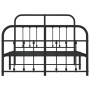 Estructura de cama con cabecero y pie metal negro 120x190 cm de vidaXL, Camas y somieres - Ref: Foro24-352593, Precio: 121,30...