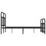 Estructura de cama con cabecero y pie metal negro 120x190 cm de vidaXL, Camas y somieres - Ref: Foro24-352593, Precio: 121,30...