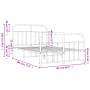 Estructura de cama con cabecero y pie metal negro 120x190 cm de vidaXL, Camas y somieres - Ref: Foro24-352593, Precio: 121,30...