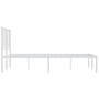 Estructura de cama de metal con cabecero blanca 150x200 cm de vidaXL, Camas y somieres - Ref: Foro24-352531, Precio: 102,31 €...