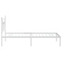 Estructura de cama de metal con cabecero blanco 107x203 cm de vidaXL, Camas y somieres - Ref: Foro24-353582, Precio: 86,96 €,...