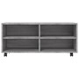 Mueble de TV con ruedas madera contrachapada gris 90x35x35 cm en Muebles TV | Comprar online en Foru.es