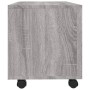 Mueble de TV con ruedas madera contrachapada gris 90x35x35 cm en Muebles TV | Comprar online en Foru.es