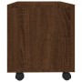 Mueble TV ruedas madera contrachapada roble marrón 90x35x35 cm en Muebles TV | Comprar online en Foru.es