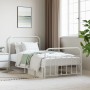 Estructura cama metal con cabecero y pie cama blanca 107x203 cm de vidaXL, Camas y somieres - Ref: Foro24-352641, Precio: 93,...