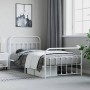 Estructura cama metal con cabecero y pie cama blanca 107x203 cm de vidaXL, Camas y somieres - Ref: Foro24-352641, Precio: 93,...