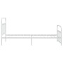 Estructura cama metal con cabecero y pie cama blanca 107x203 cm de vidaXL, Camas y somieres - Ref: Foro24-352641, Precio: 93,...