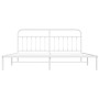 Estructura de cama con cabecero metal blanca 200x200 cm de vidaXL, Camas y somieres - Ref: Foro24-352634, Precio: 131,39 €, D...