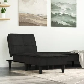 Sofá diván de terciopelo negro de vidaXL, Divanes - Ref: Foro24-352847, Precio: 155,12 €, Descuento: %