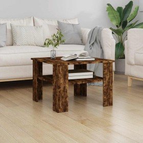 Mesa de centro madera contrachapada roble ahumado 60x60x42 cm en Mesas de centro | Comprar online en Foru.es