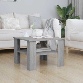Mesa de centro de madera contrachapada gris Sonoma 60x60x42 cm en Mesas de centro | Comprar online en Foru.es