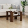 Mesa de centro de madera contrachapada roble marrón 60x60x42 cm en Mesas de centro | Comprar online en Foru.es